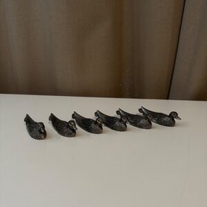 Vintage Silea Silver‎ Plated Duck Knife Rests Set of 6 French Table Decor